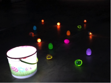 glow in the dark easter egg hunt a bucket