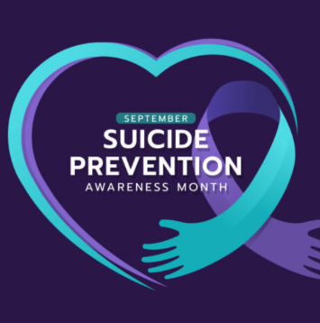 Image of a heart with wording inside-September Suicide Prevention Awareness Month