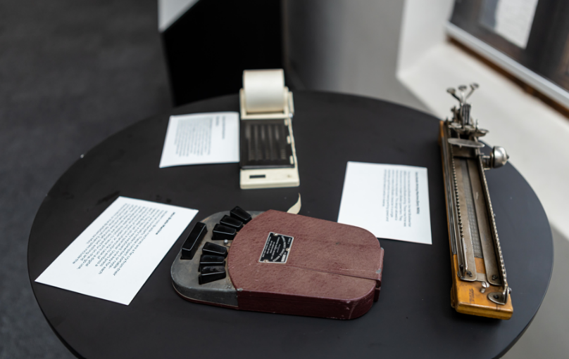 Image of ancient Braille machines