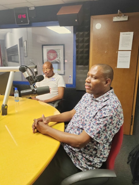 Ofentse & Teboho at the TUKS FM studios during the Radio Interview