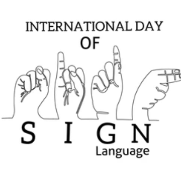 sketch Image of hands signing the alphabets that spell the word sign